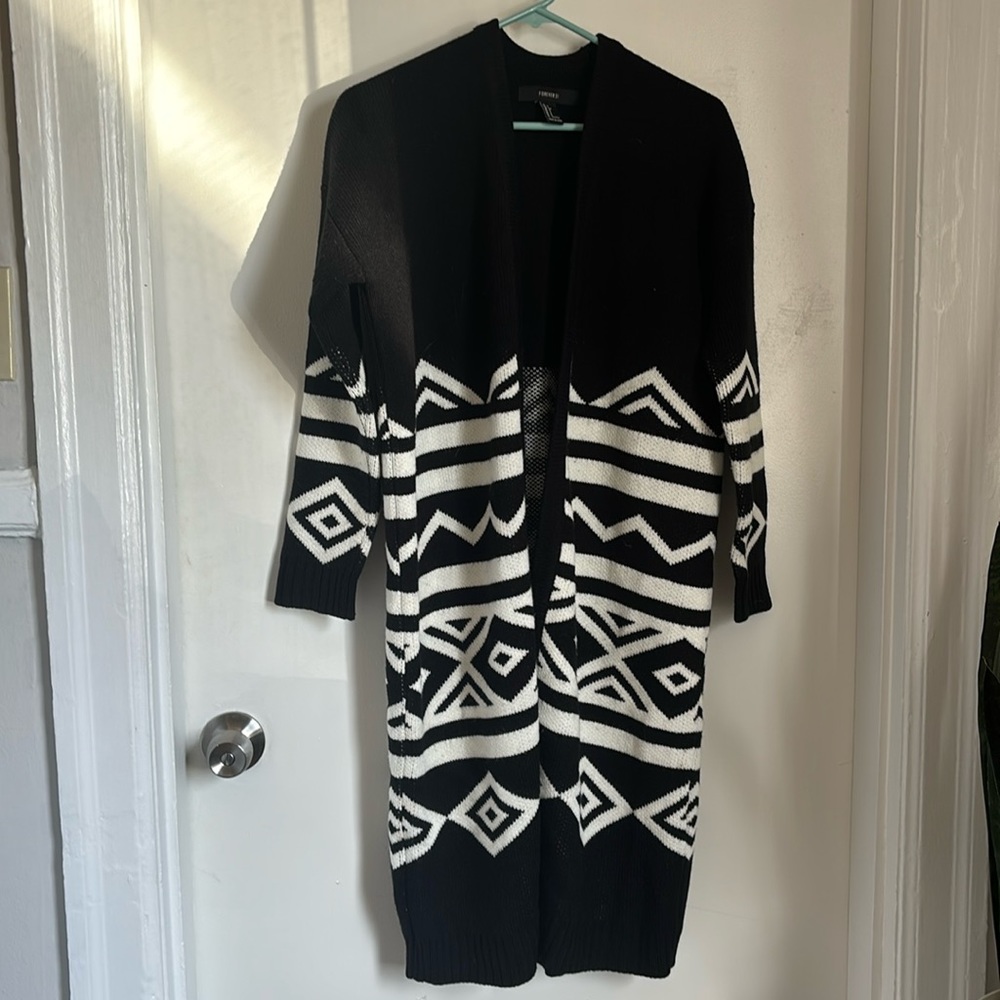 Black & White Aztec Cardigan